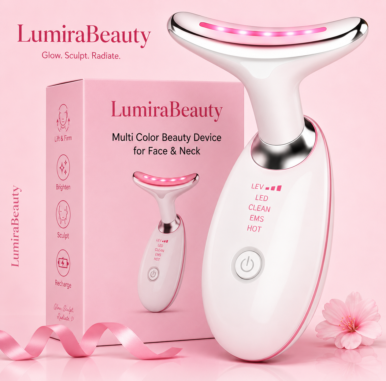 LUMIRA Glow Lift — 7-Color LED Neck & Face Toning Device