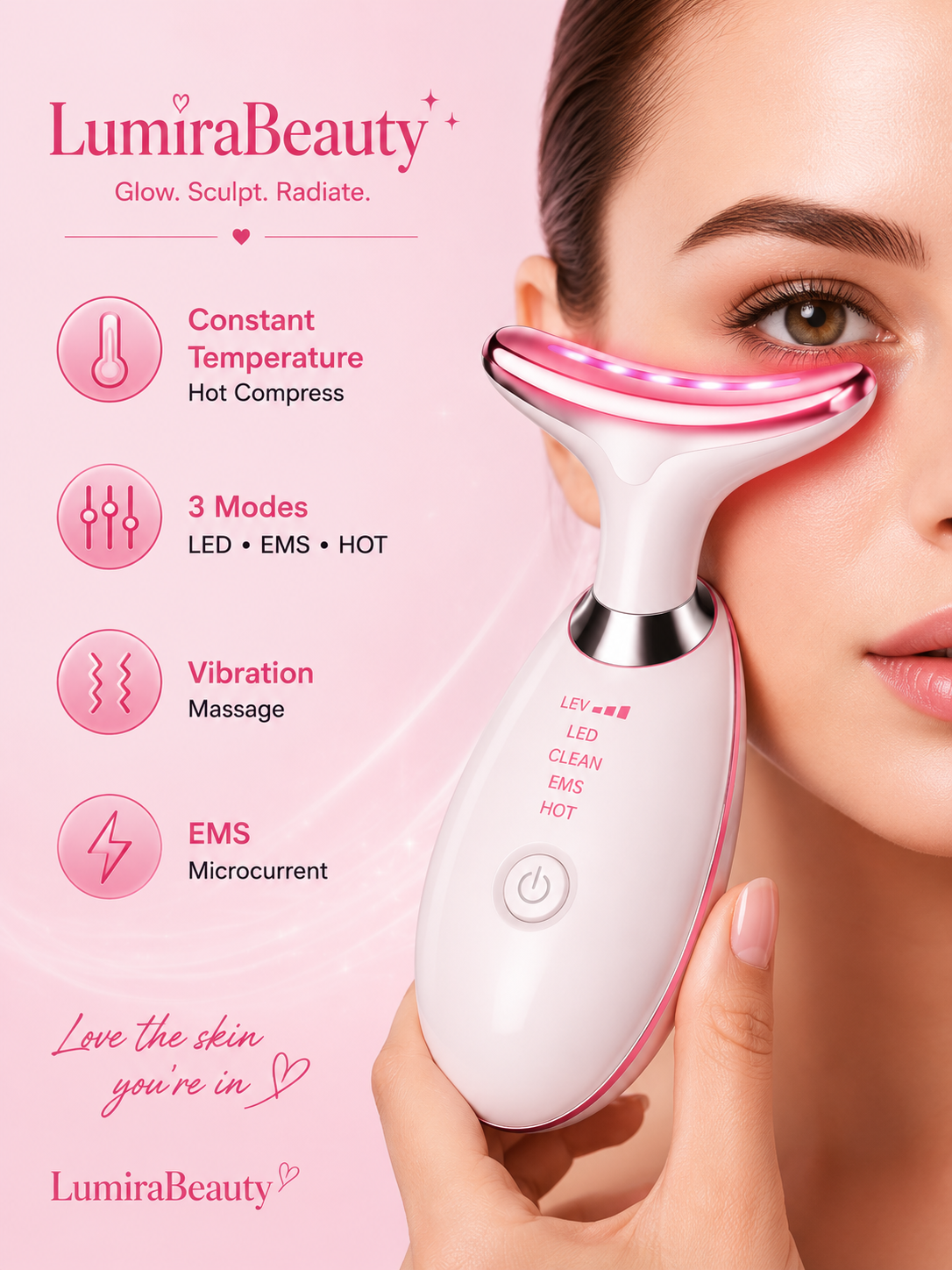 LUMIRA Glow Lift — 7-Color LED Neck & Face Toning Device
