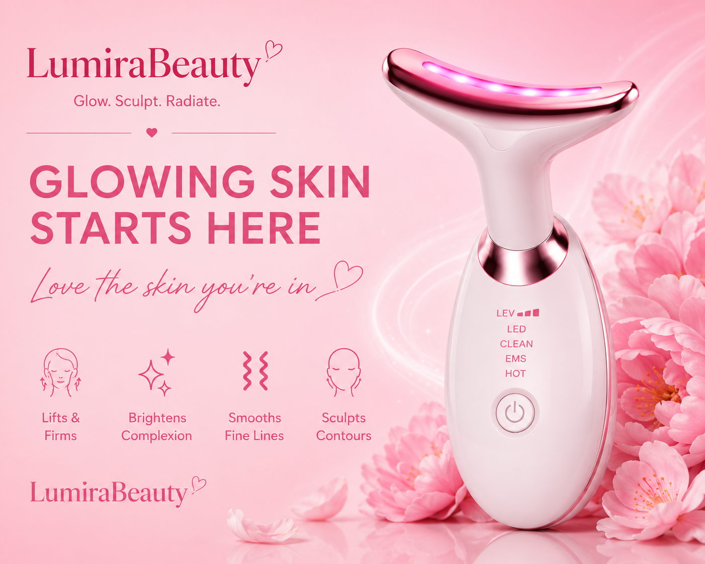 LUMIRA Glow Lift — 7-Color LED Neck & Face Toning Device
